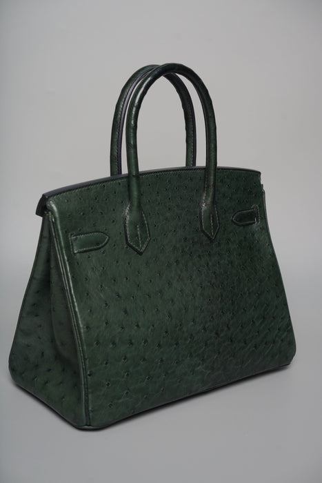 Hermes Birkin 30 in Vert Titien Ostrich Ghw