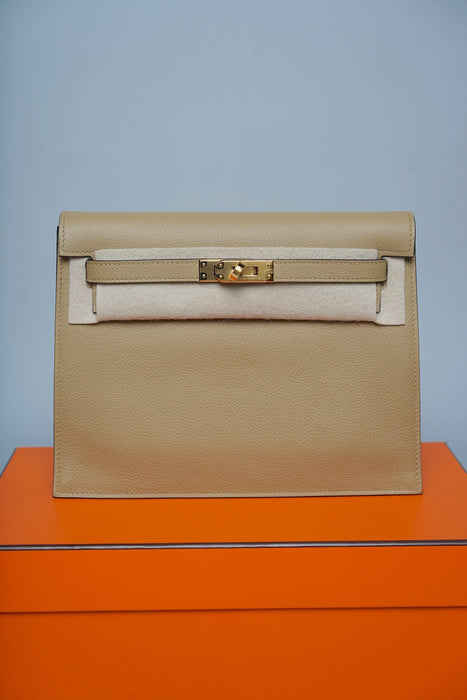 Hermes Kelly Danse in Poussiere Evercolor Ghw (Brand New)