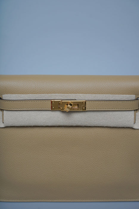 Hermes Kelly Danse in Poussiere Evercolor Ghw (Brand New)