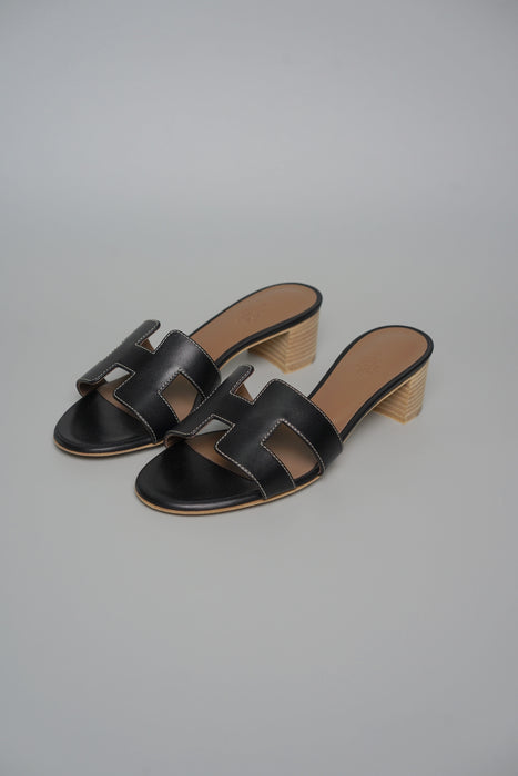 Hermes Oasis Sandals in Noir Size 37 (Brand New)