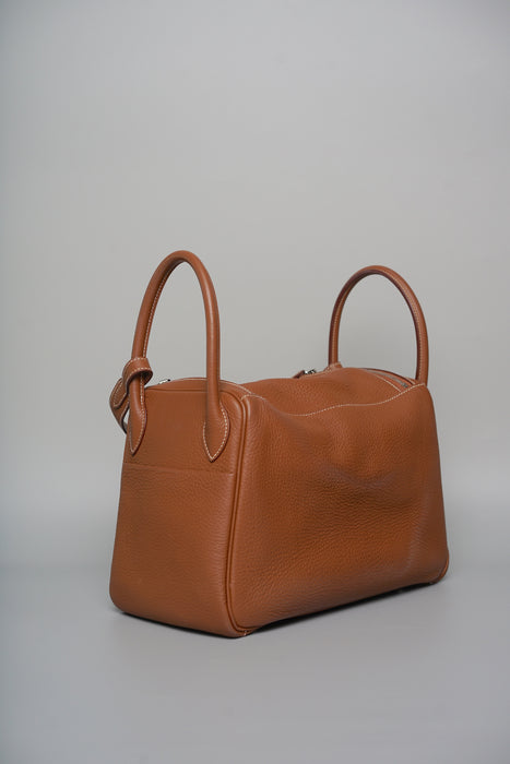 Hermes Lindy 30 in Gold Clemence Phw