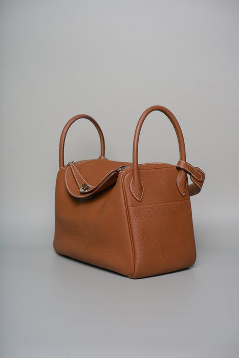 Hermes Lindy 30 in Gold Clemence Phw