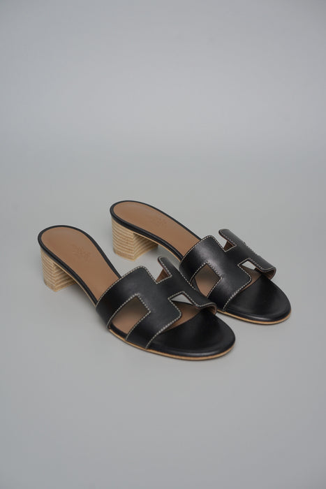Hermes Oasis Sandals in Noir Size 37 (Brand New)