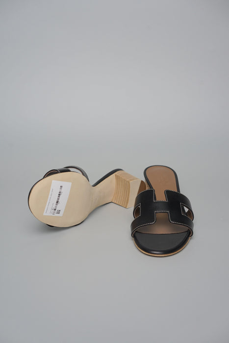 Hermes Oasis Sandals in Noir Size 37 (Brand New)