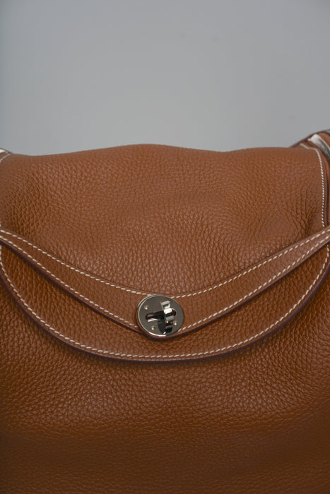 Hermes Lindy 30 in Gold Clemence Phw