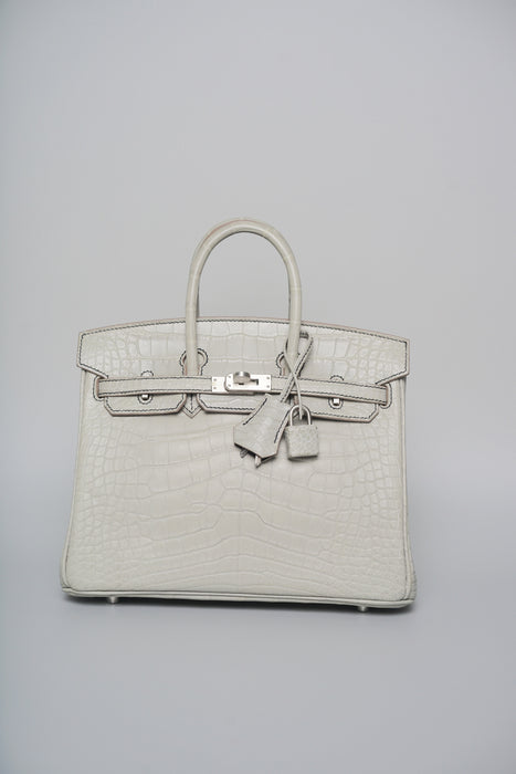 Hermes Birkin 25 HSS in Gris Perle Matte Brushed Phw (Brand New)