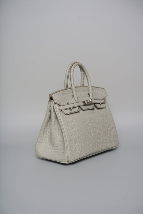Hermes Birkin 25 HSS in Gris Perle Matte Brushed Phw (Brand New)