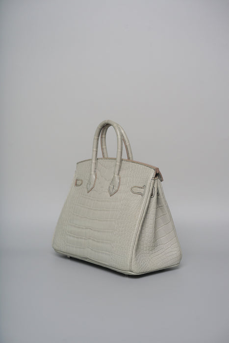 Hermes Birkin 25 HSS in Gris Perle Matte Brushed Phw (Brand New)