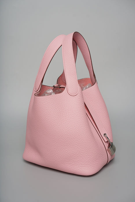 Hermes Picotin 18 in Rose Sakura Phw (Brand New)