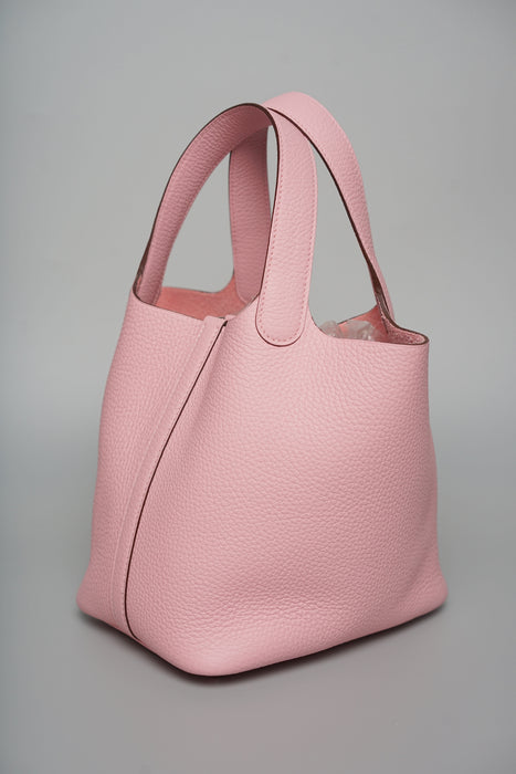 Hermes Picotin 18 in Rose Sakura Phw (Brand New)
