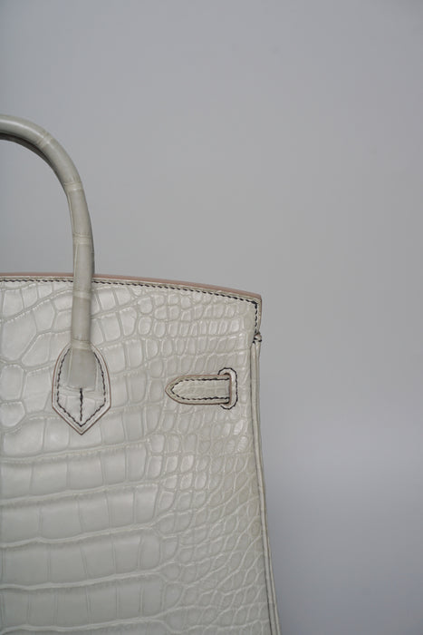Hermes Birkin 25 HSS in Gris Perle Matte Brushed Phw (Brand New)