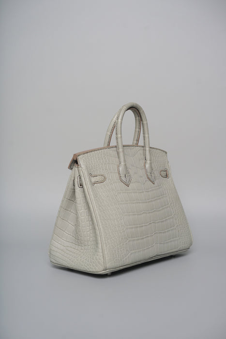 Hermes Birkin 25 HSS in Gris Perle Matte Brushed Phw (Brand New)