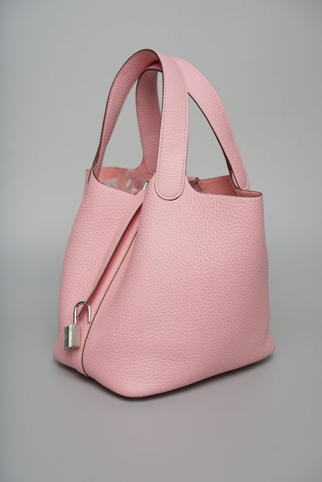 Hermes Picotin 18 in Rose Sakura Phw (Brand New)