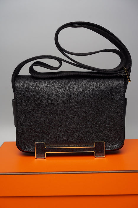 Hermes Geta in Noir Ghw (Brand New)