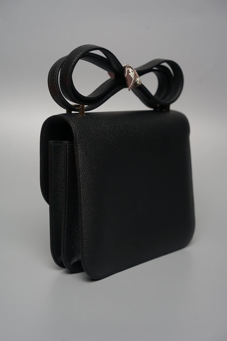 Hermes Constance 18 in Black Epsom Rghw (Brand New)