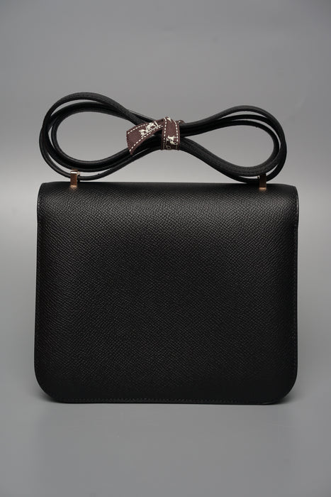 Hermes Constance 18 in Black Epsom Rghw (Brand New)