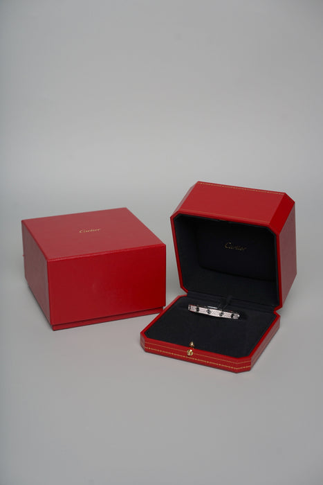 Cartier Love Bracelet, Full Paved Diamonds in White Gold Size 15 (Brand New)