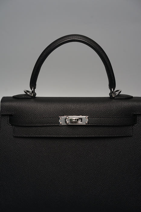 Hermes Kelly 25 Sellier Black Phw (Brand New)