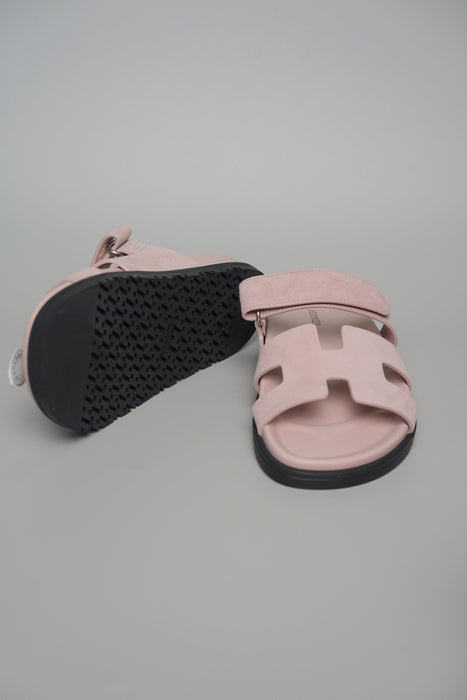 Hermes Chypre Sandals in Rose Porcelaine Size 37 (Brand New)