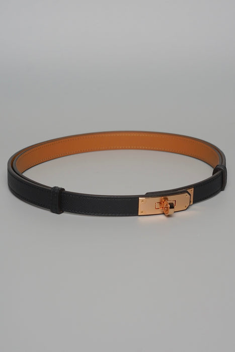 Hermes Kelly 18 Belt in Noir Rghw (Brand New)