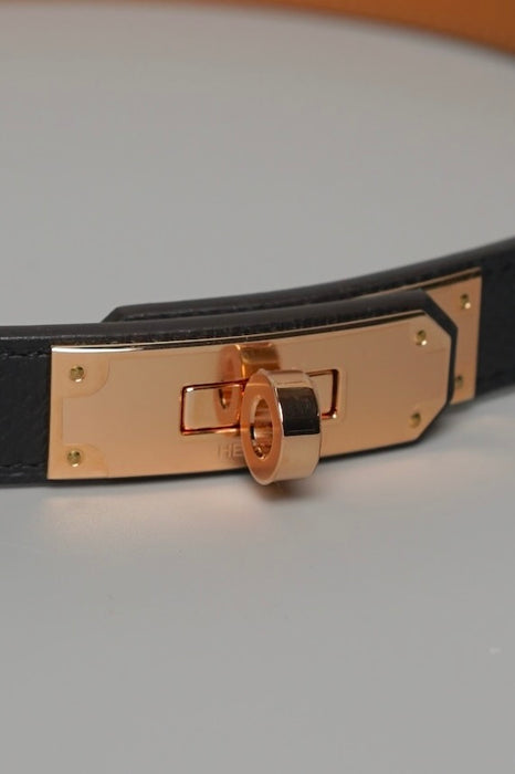 Hermes Kelly 18 Belt in Noir Rghw (Brand New)