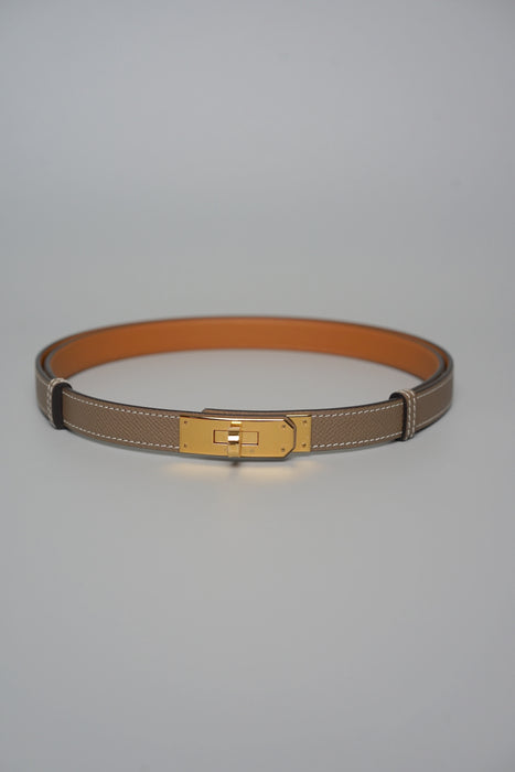 Hermes Kelly 18 Belt in Etoupe Ghw (Brand New)