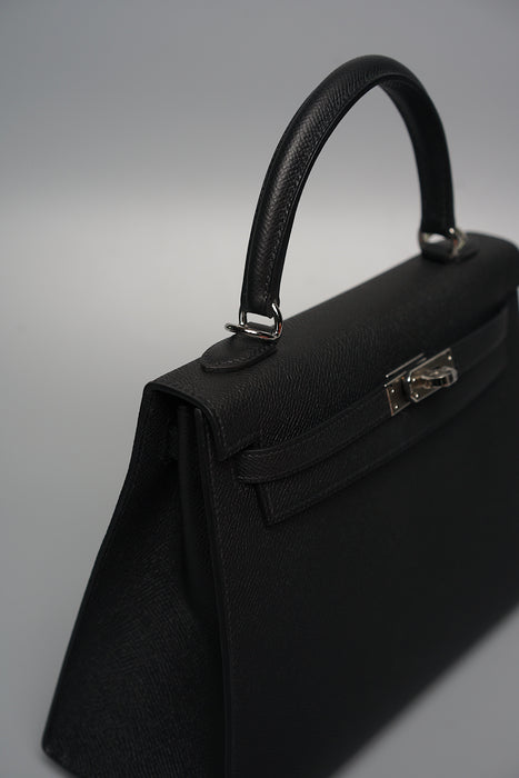 Hermes Kelly 25 Sellier Black Phw (Brand New)