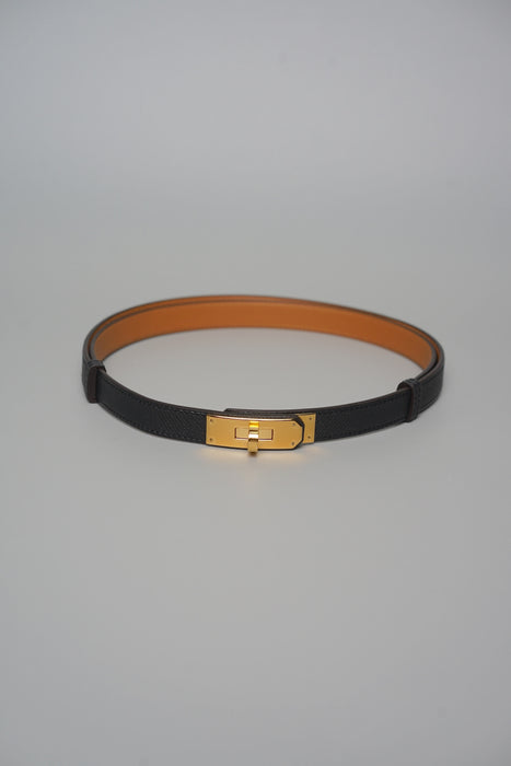 Hermes Kelly 18 Belt in Noir Ghw (Brand New)