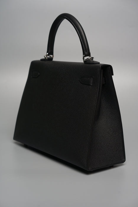 Hermes Kelly 25 Sellier Black Phw (Brand New)