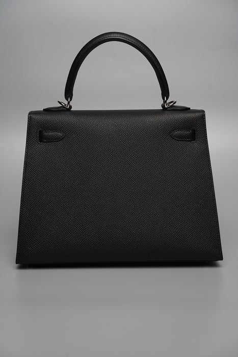 Hermes Kelly 25 Sellier Black Phw (Brand New)