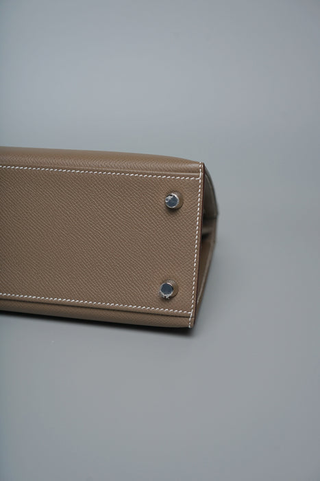 Hermes Kelly 25 Sellier in Etoupe Epsom Phw
