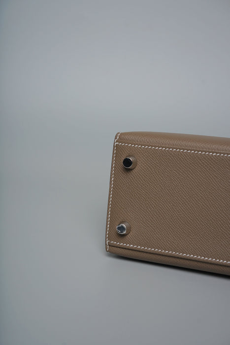 Hermes Kelly 25 Sellier in Etoupe Epsom Phw