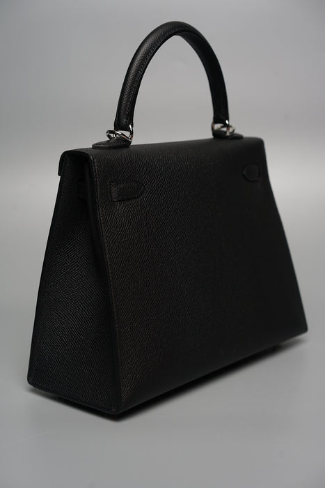 Hermes Kelly 25 Sellier Black Phw (Brand New)