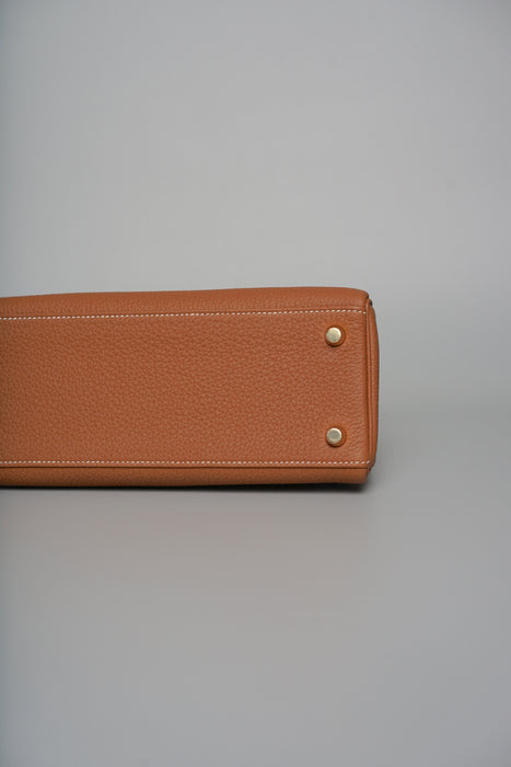 Hermes Kelly 25 in Gold Togo Bghw (Brand New)