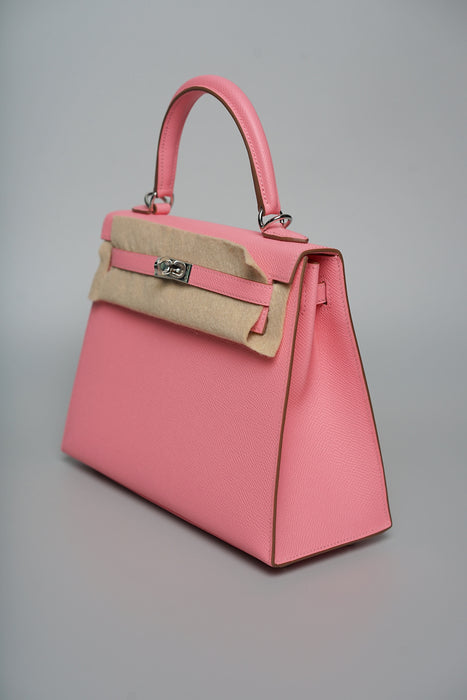 Hermes Kelly 25 Sellier in Rose Confetti Epsom Phw (Brand New)