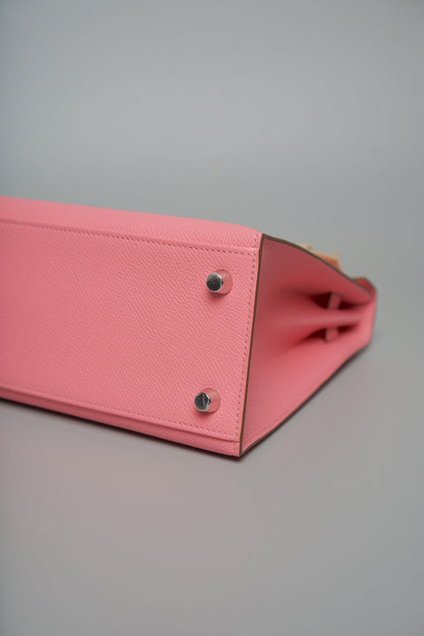 Hermes Kelly 25 Sellier in Rose Confetti Epsom Phw (Brand New)