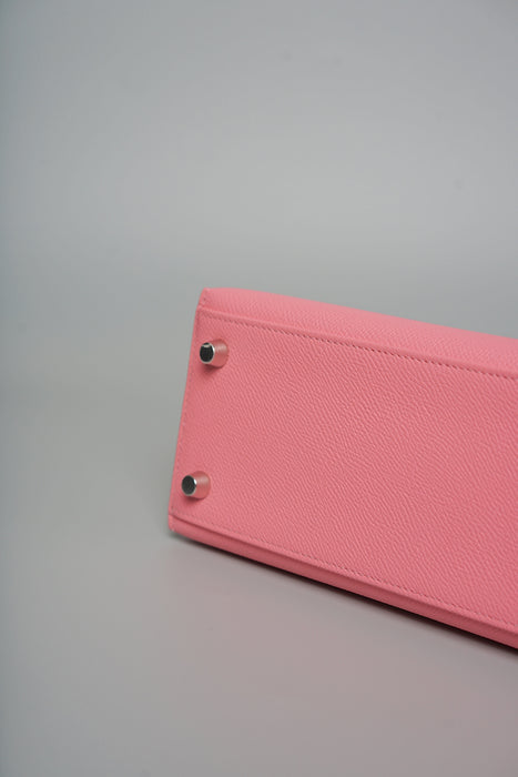 Hermes Kelly 25 Sellier in Rose Confetti Epsom Phw (Brand New)