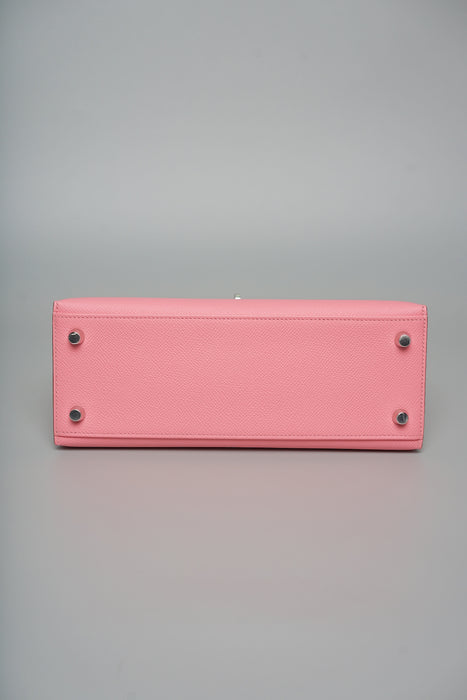 Hermes Kelly 25 Sellier in Rose Confetti Epsom Phw (Brand New)