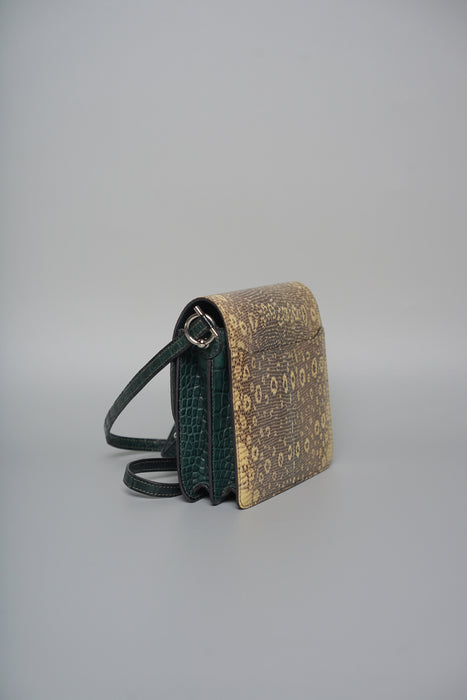 Hermes Mini Roulis in Ombre Lizard/ Vert Rousseau Alligator Phw