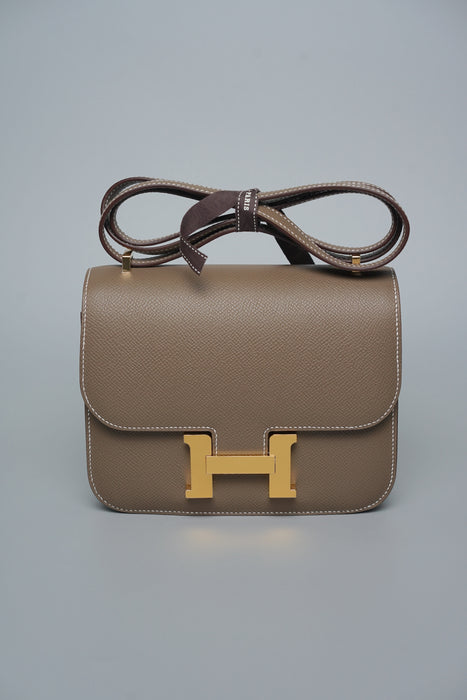 Hermes Constance 18 in Etoupe Epsom Ghw (Brand New)