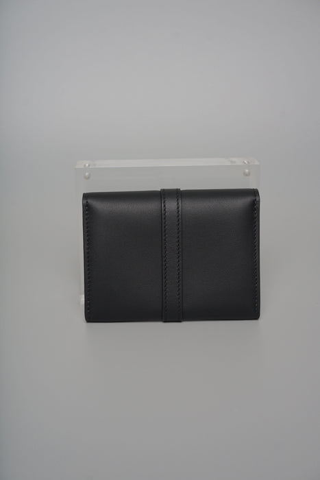 Hermes Glenan Compact Wallet in Noir Ghw (Brand New)