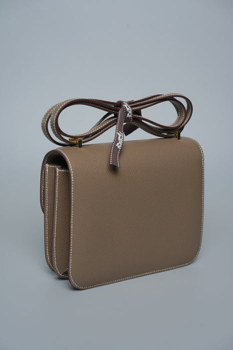 Hermes Constance 18 in Etoupe Epsom Ghw (Brand New)