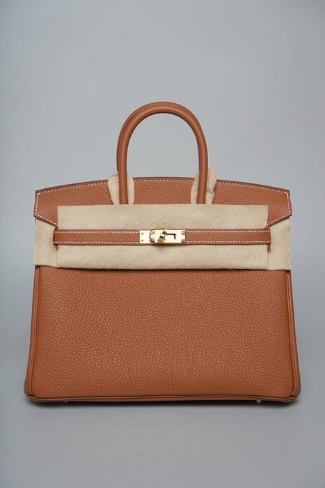 Hermes Birkin 25 in Gold Togo Ghw (Brand New)