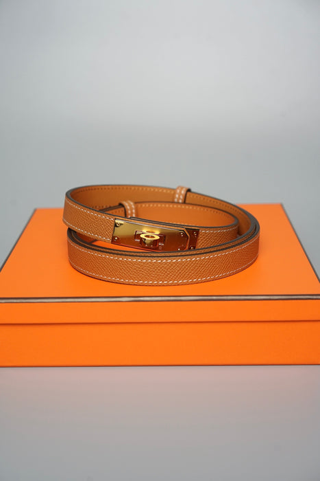 Hermes Kelly 18 Belt in Gold Ghw (Brand New)