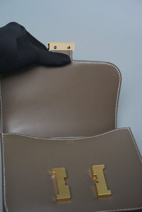 Hermes Constance 18 in Etoupe Epsom Ghw (Brand New)