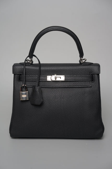 Hermes Kelly 25 in Noir Togo Phw (Brand New)