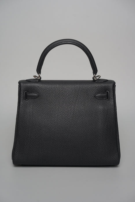 Hermes Kelly 25 in Noir Togo Phw (Brand New)