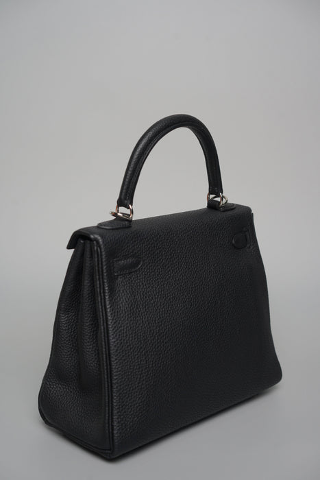 Hermes Kelly 25 in Noir Togo Phw (Brand New)