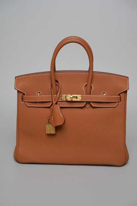 Hermes Birkin 25 in Gold Togo Ghw (Brand New)