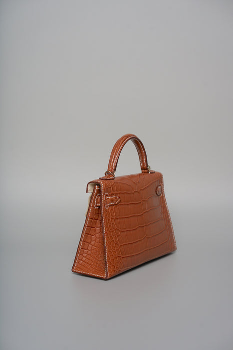 Hermes Kelly 20 HSS in Gold Matte Alligator Permabrass (Brand New)